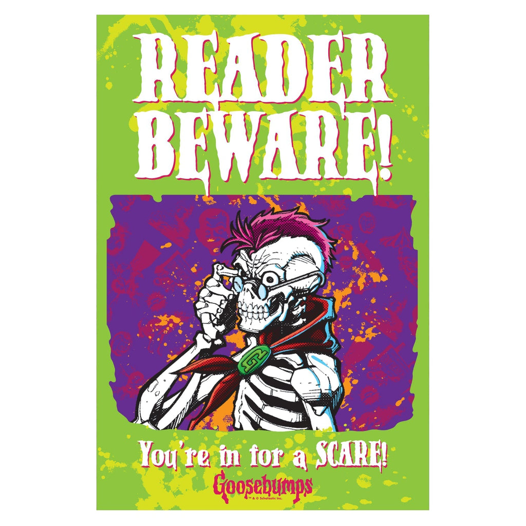 Goosebumps - Reader Beware Metal Sign product image 2, provided for visual reference and product detail review