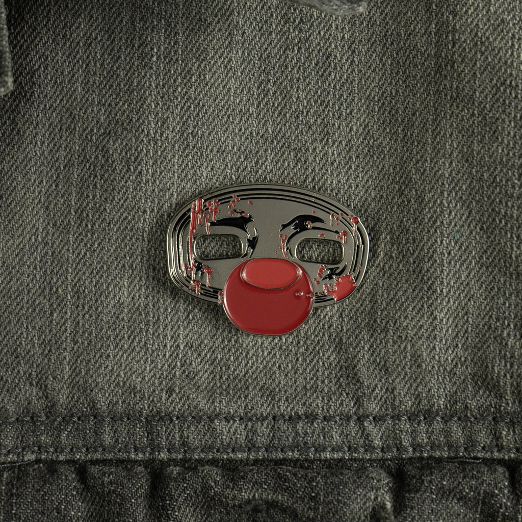 Halloween 4 - Jamie Lloyd Clown Mask Enamel Pin product image 1, provided for visual reference and product detail review