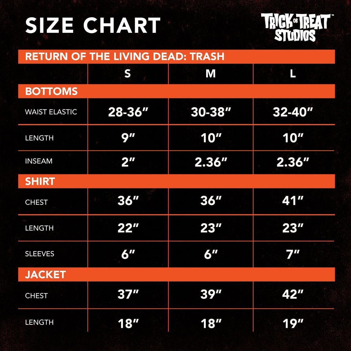 The Return of the Living Dead - Trash Costume product image 2, provided for visual reference and product detail review