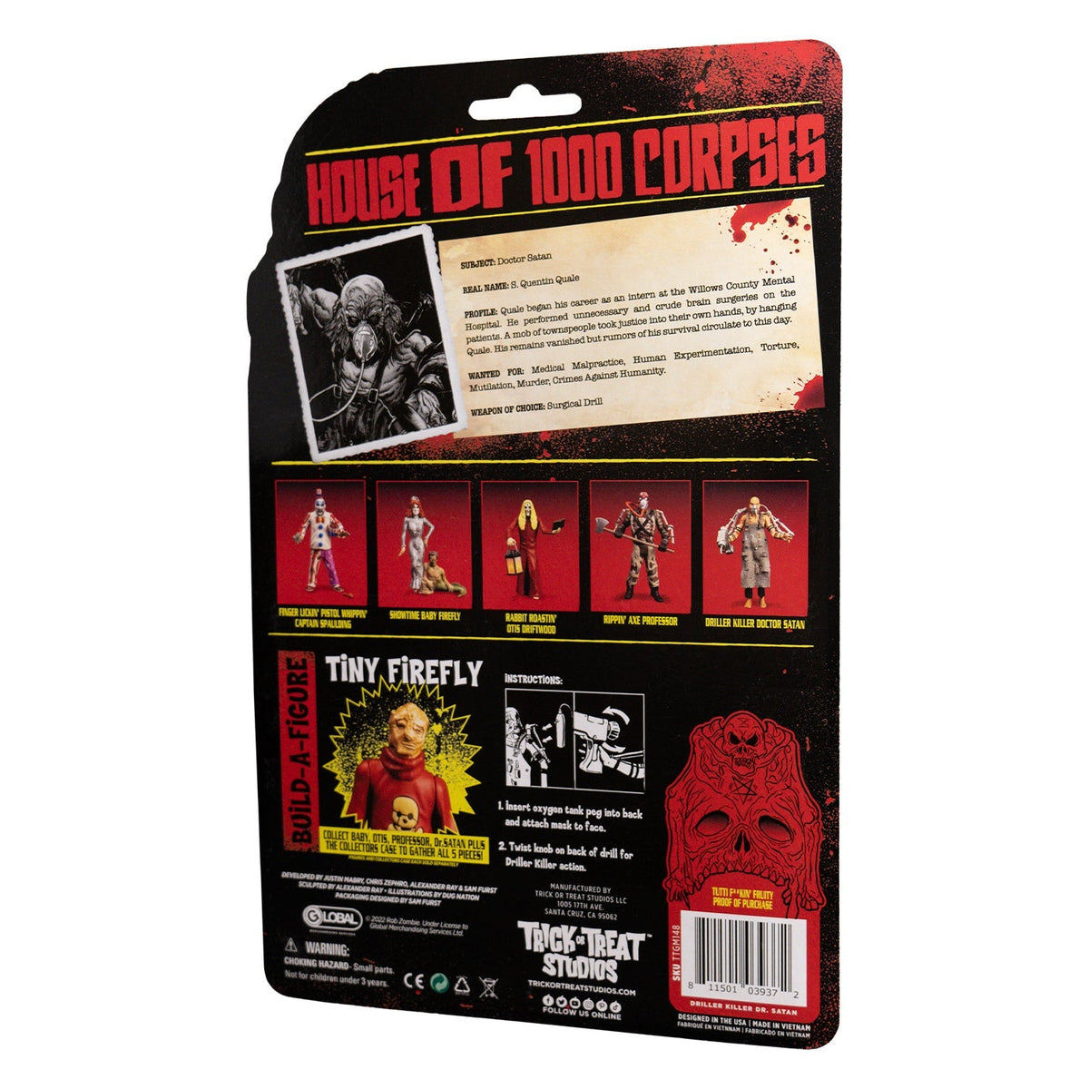 House of 1000 Corpses - Driller Killer Doctor Satan - 5" Action Figure product image 10, provided for visual reference and