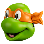 Teenage Mutant Ninja Turtles - Michelangelo Retro Mask product image 2, provided for visual reference and product detail