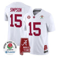 Ty Simpson Alabama Crimson Tide Rosebowl Jersey - White product image 1