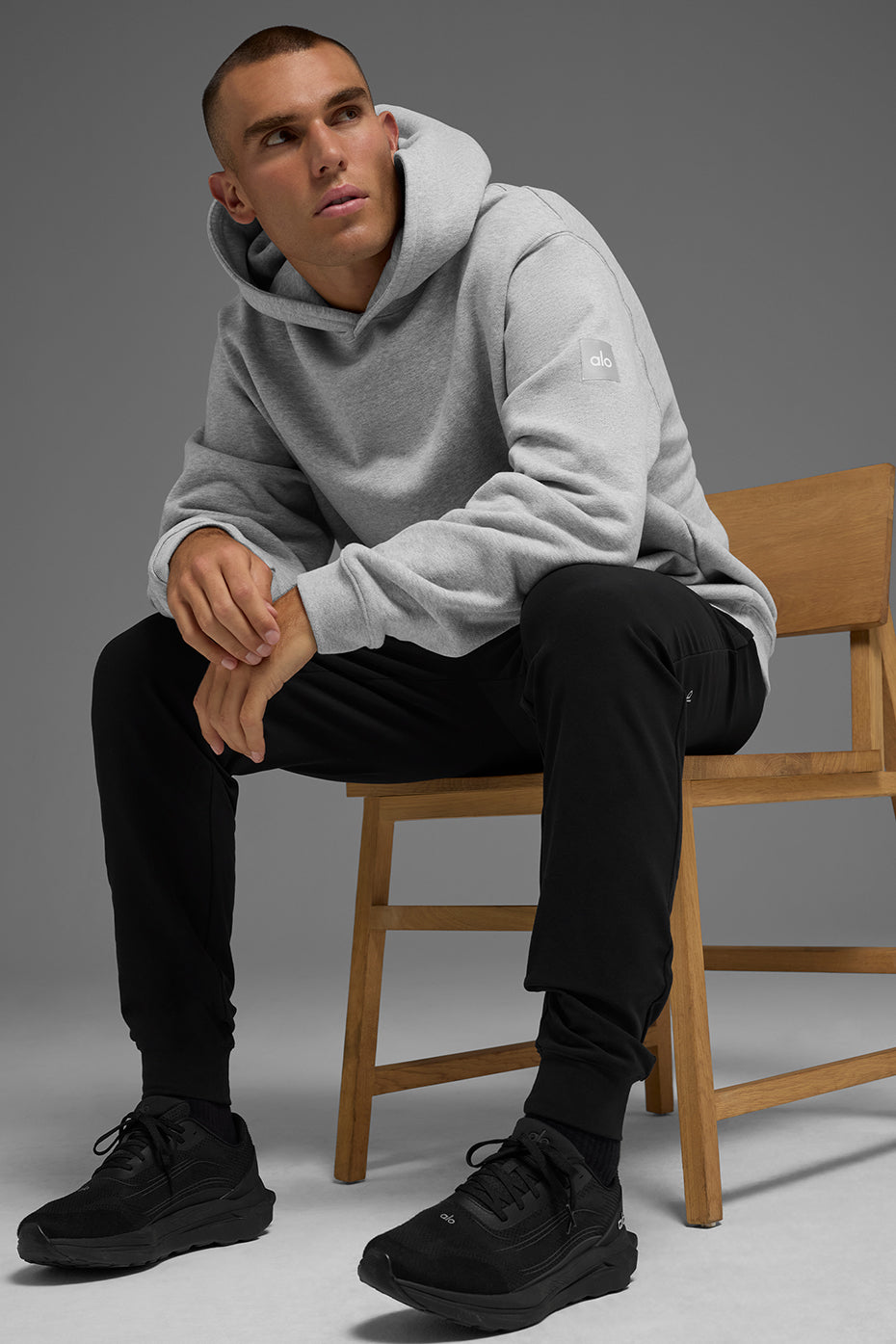 Renown Heavy Weight Hoodie - Athletic Heather Grey product image 5, provided for visual reference and product detail review