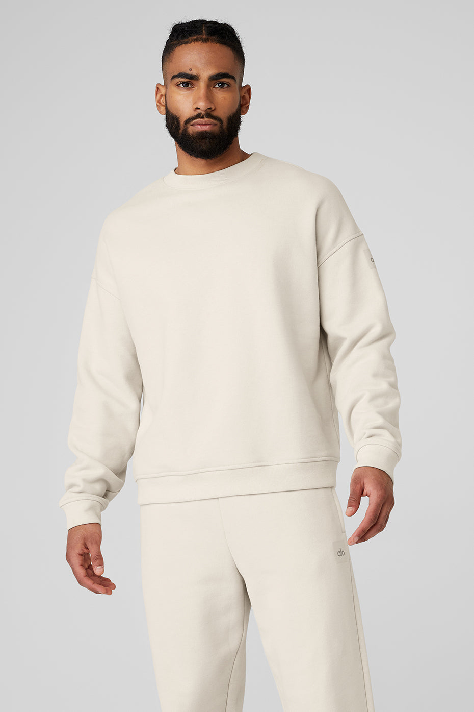 Renown Heavy Weight Crew Neck Pullover - Bone product image 1, provided for visual reference and product detail review