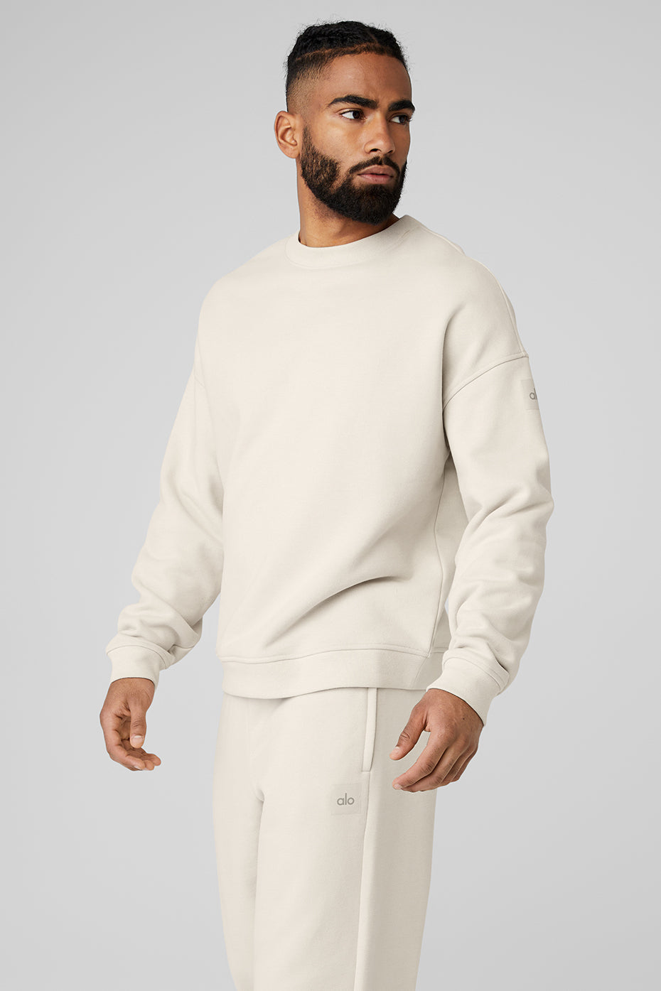 Renown Heavy Weight Crew Neck Pullover - Bone product image 3, provided for visual reference and product detail review
