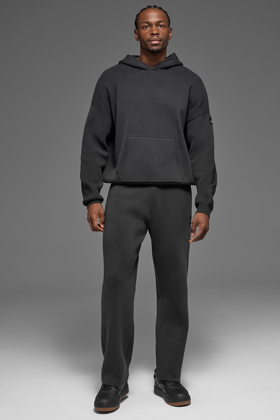 Scholar Hooded Sweater - Anthracite product image 6, provided for visual reference and product detail review