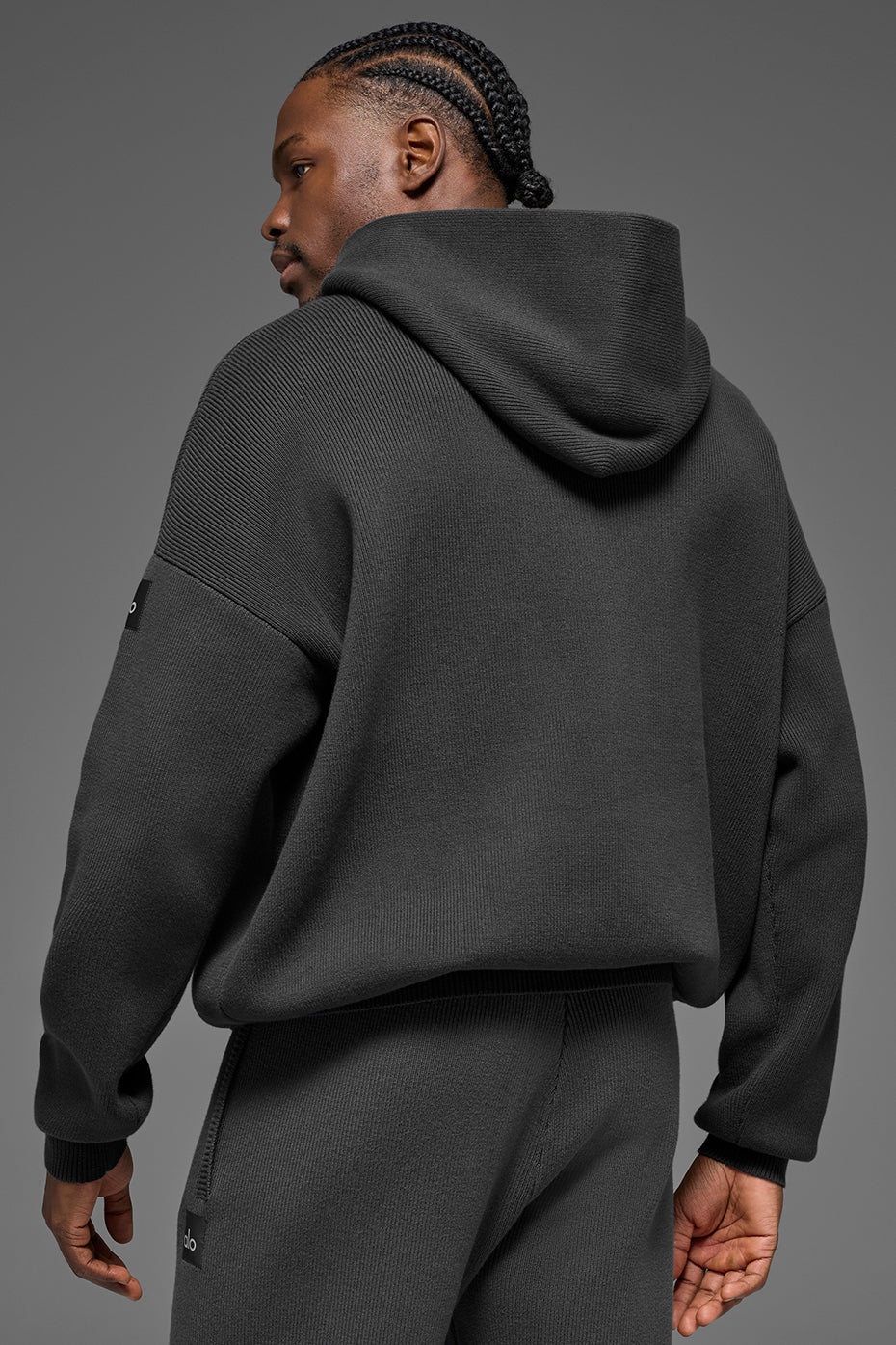 Scholar Hooded Sweater - Anthracite product image 3, provided for visual reference and product detail review