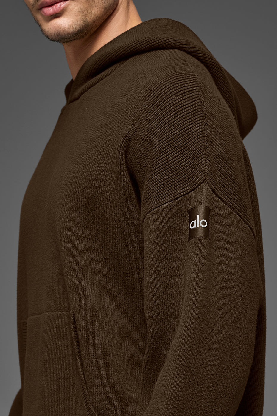 Scholar Hooded Sweater - Espresso product image 4, provided for visual reference and product detail review