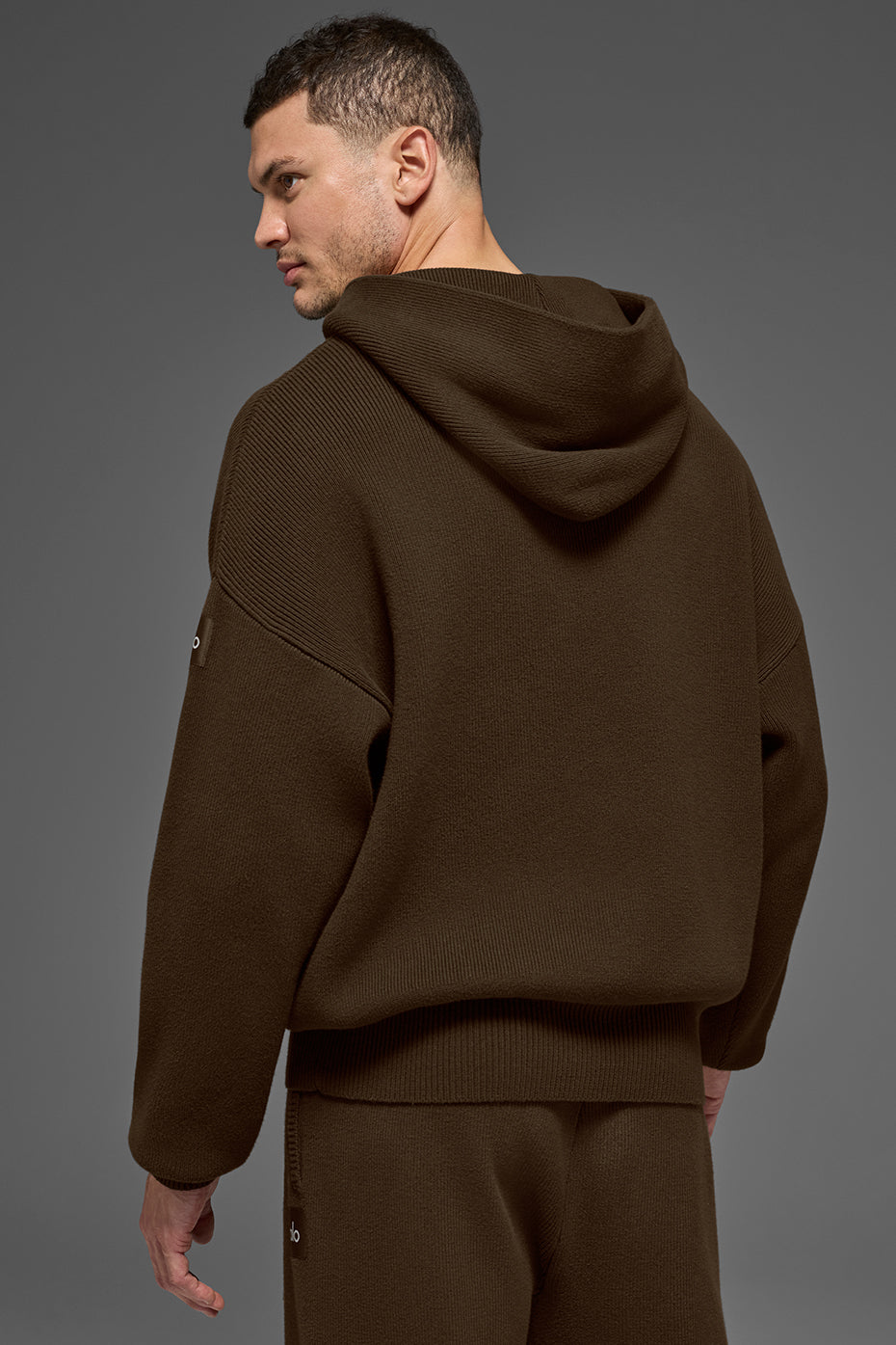 Scholar Hooded Sweater - Espresso product image 3, provided for visual reference and product detail review