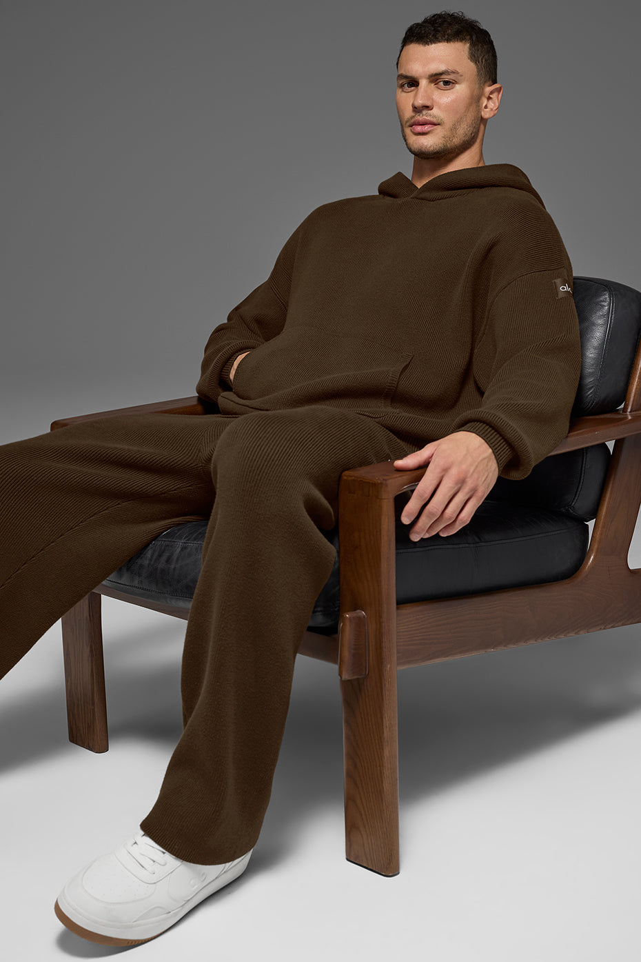 Scholar Hooded Sweater - Espresso product image 5, provided for visual reference and product detail review