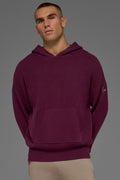 Scholar Hooded Sweater - Burgundy product image 1, provided for visual reference and product detail review