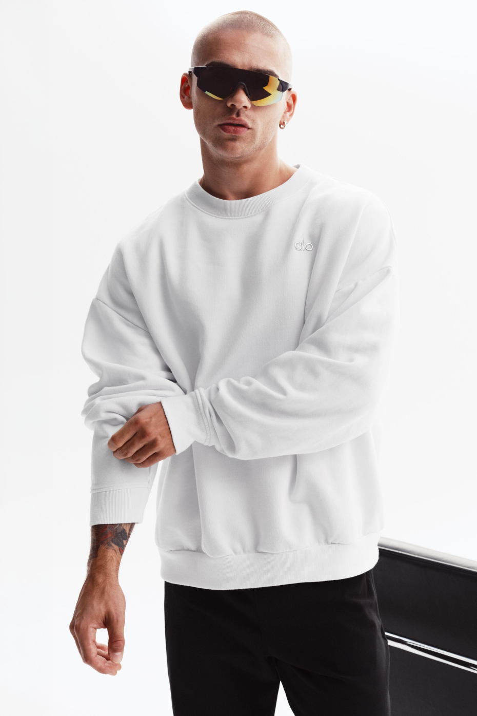 Accolade Crew Neck Pullover - White product image 1, provided for visual reference and product detail review