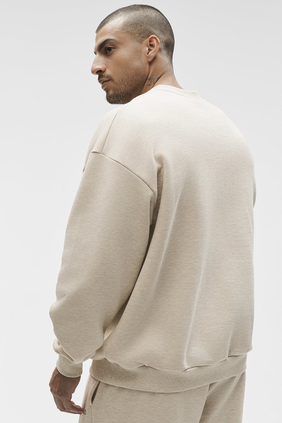 Accolade Crew Neck Pullover - Oatmeal Heather product image 2, provided for visual reference and product detail review