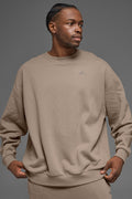 Accolade Crew Neck Pullover - Gravel product image 1, provided for visual reference and product detail review