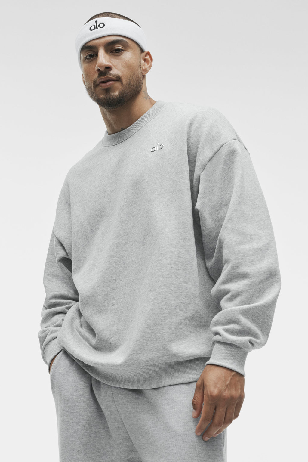 Accolade Crew Neck Pullover - Athletic Heather Grey product image 1, provided for visual reference and product detail review