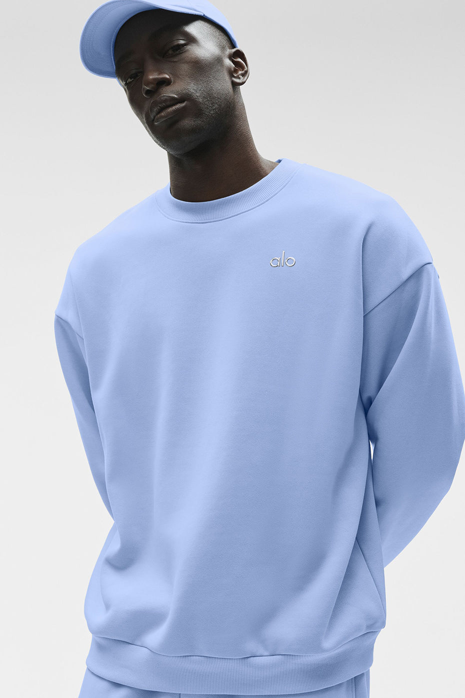 Accolade Crew Neck Pullover - Light Provence Blue product image 1, provided for visual reference and product detail review