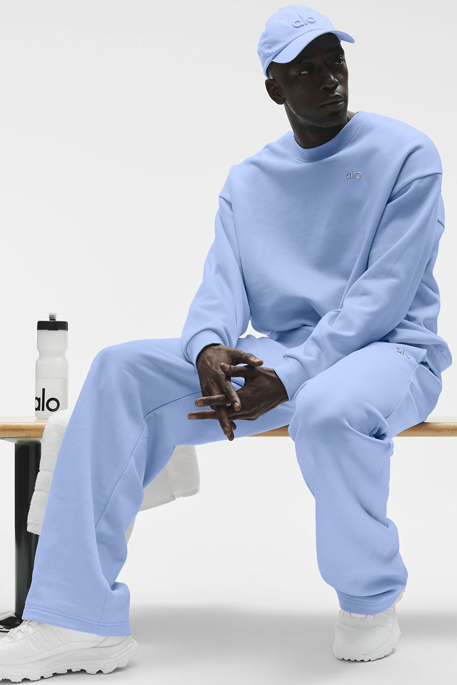 Accolade Crew Neck Pullover - Light Provence Blue product image 4, provided for visual reference and product detail review