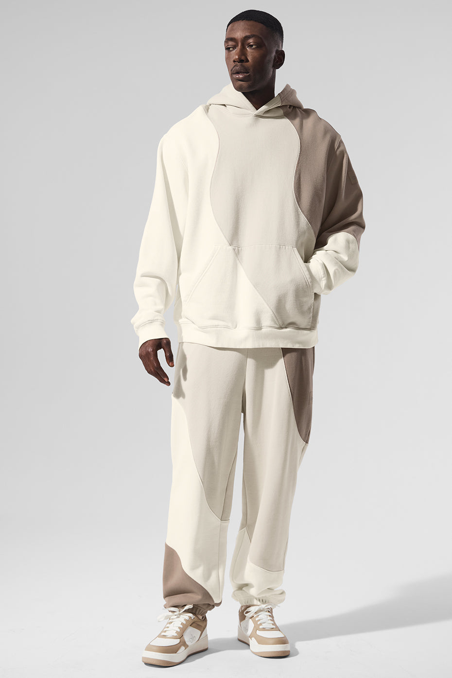 Make Waves Hoodie - Ivory/Bone/Gravel product image 1, provided for visual reference and product detail review