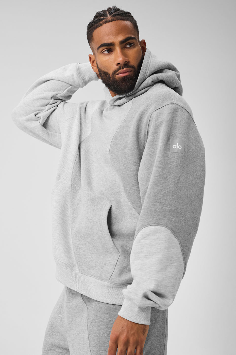 Make Waves Hoodie - Athletic Heather Grey Tonal product image 3, provided for visual reference and product detail review