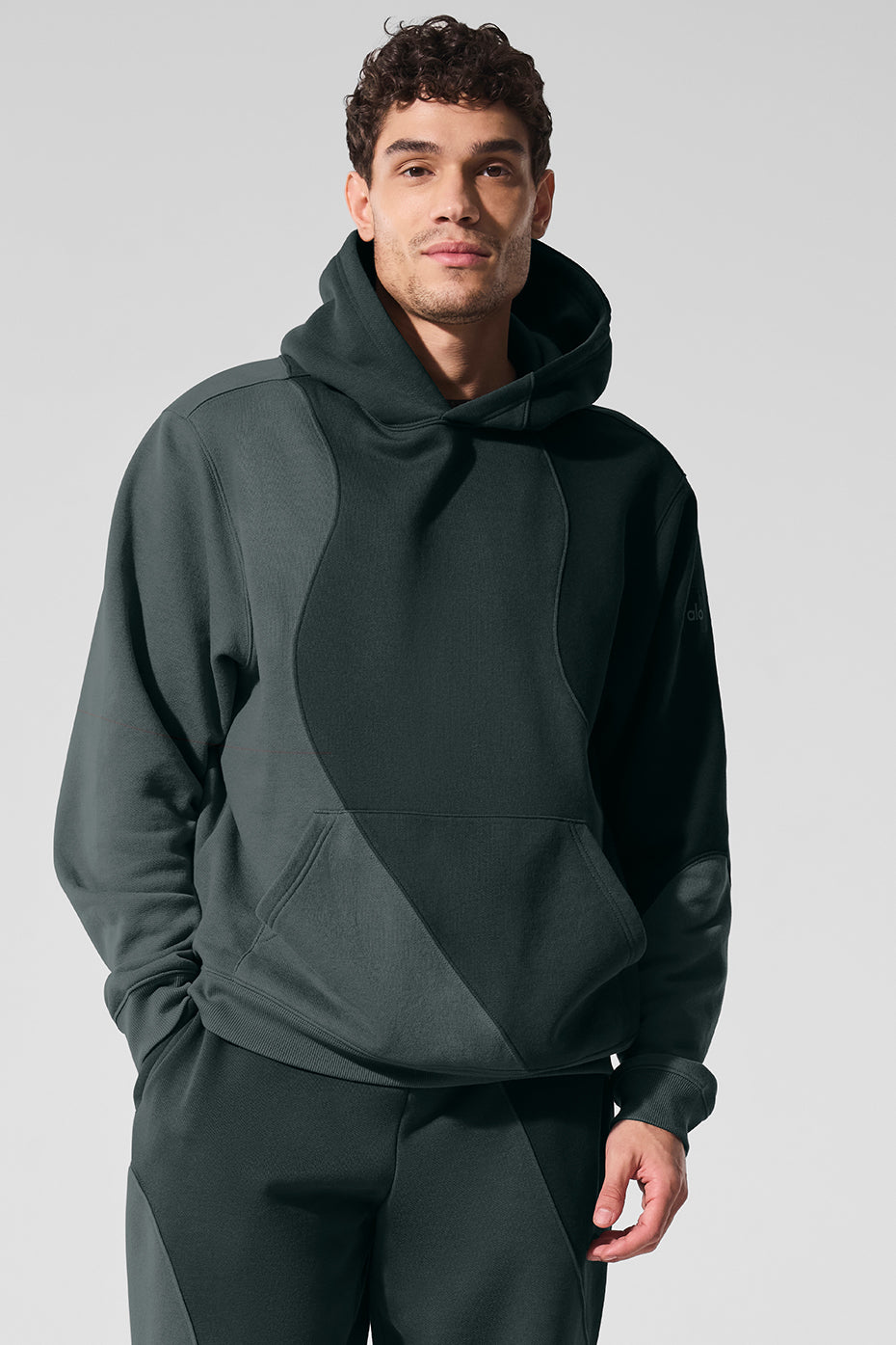 Make Waves Hoodie - Charcoal Green Tonal product image 1, provided for visual reference and product detail review