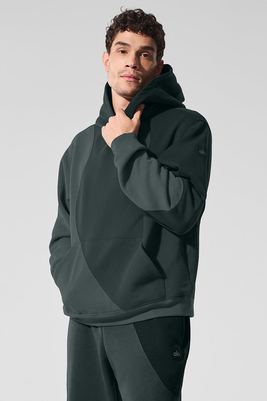 Make Waves Hoodie - Charcoal Green Tonal product image 3, provided for visual reference and product detail review