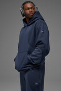 Make Waves Hoodie - Navy Tonal product image 1, provided for visual reference and product detail review