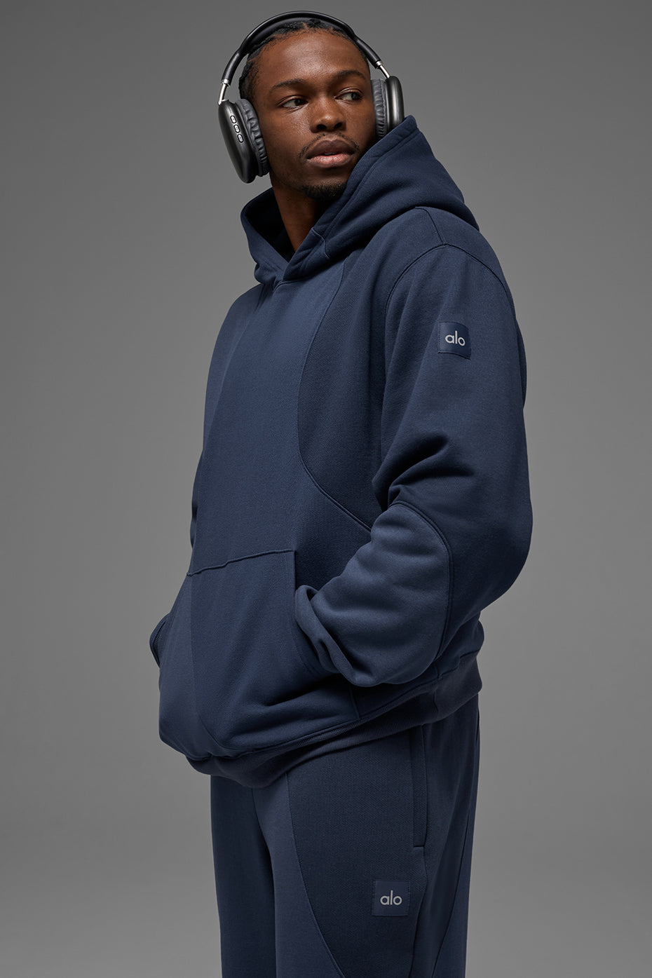 Make Waves Hoodie - Navy Tonal product image 1, provided for visual reference and product detail review