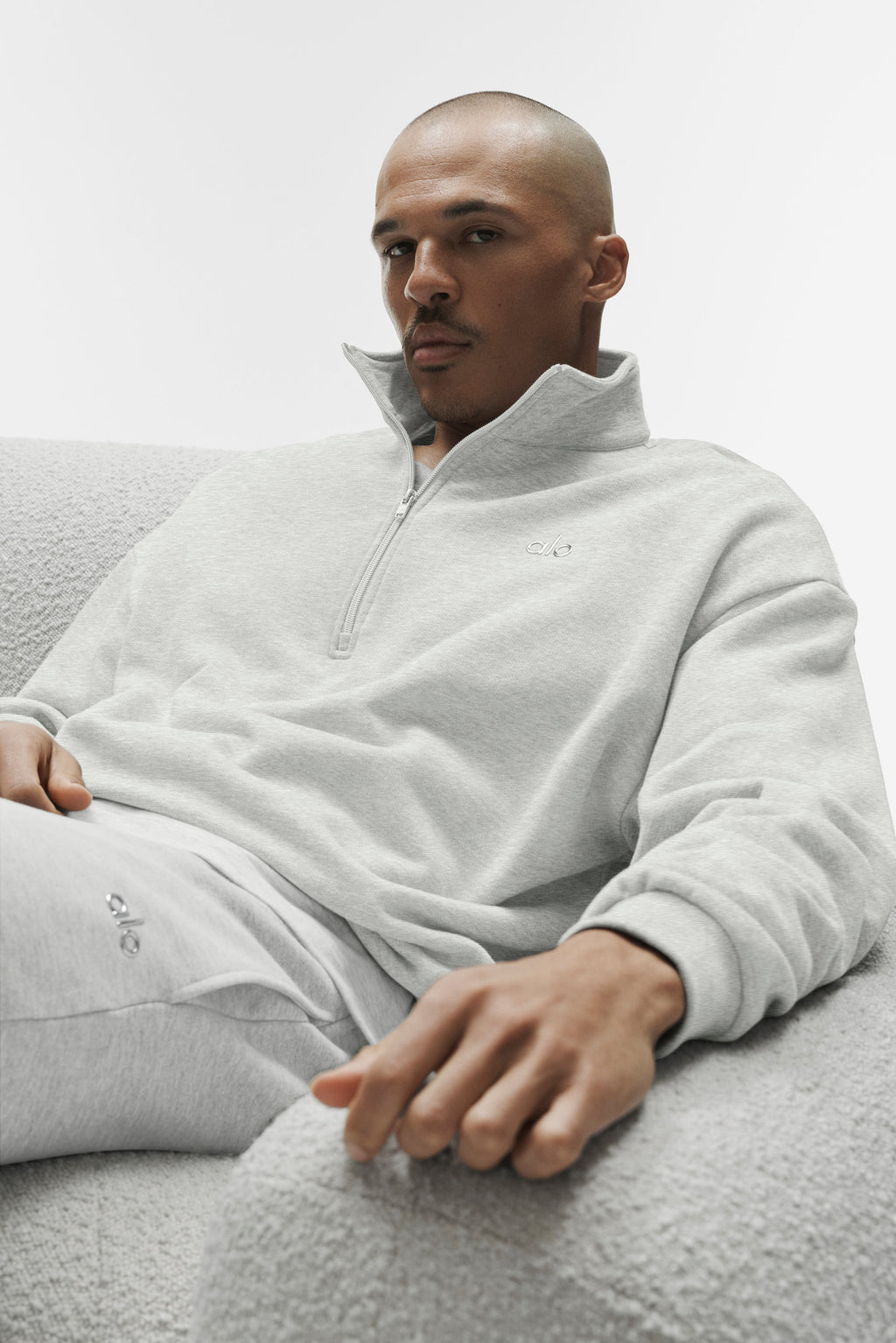 Accolade 1/4 Zip Pullover - White Heather product image 3, provided for visual reference and product detail review