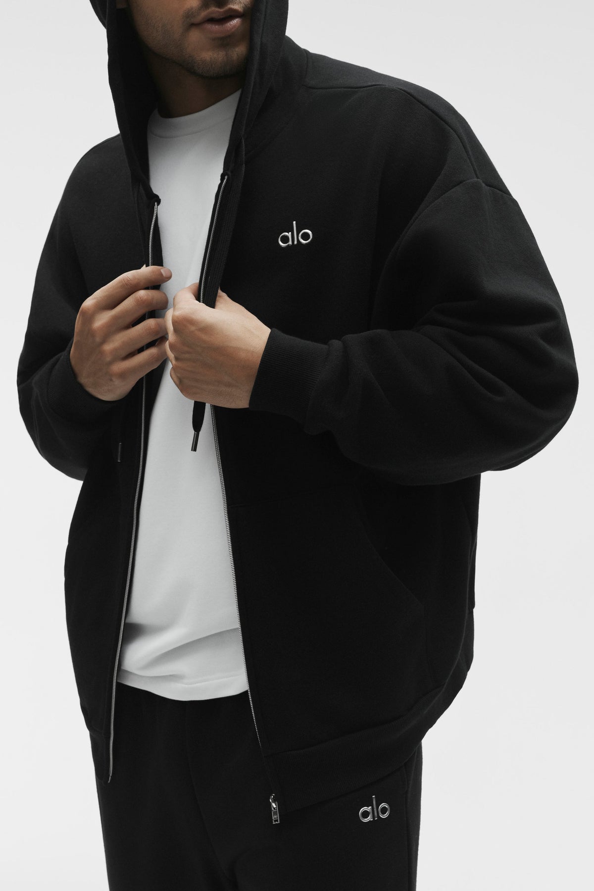 Accolade Full Zip Hoodie - Black product image 2, provided for visual reference and product detail review