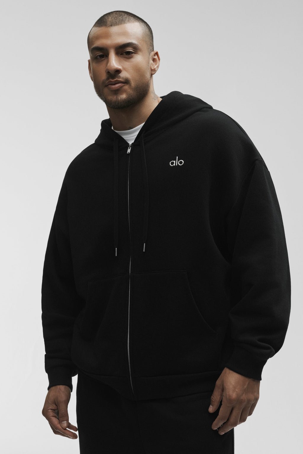 Accolade Full Zip Hoodie - Black product image 3, provided for visual reference and product detail review