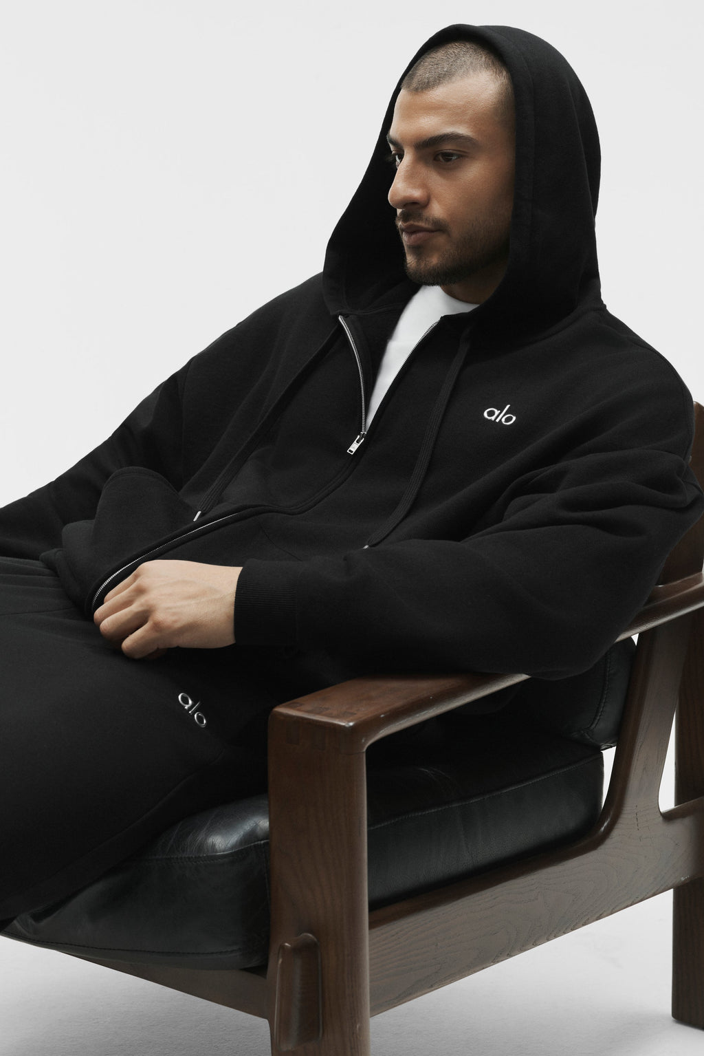 Accolade Full Zip Hoodie - Black product image 5, provided for visual reference and product detail review