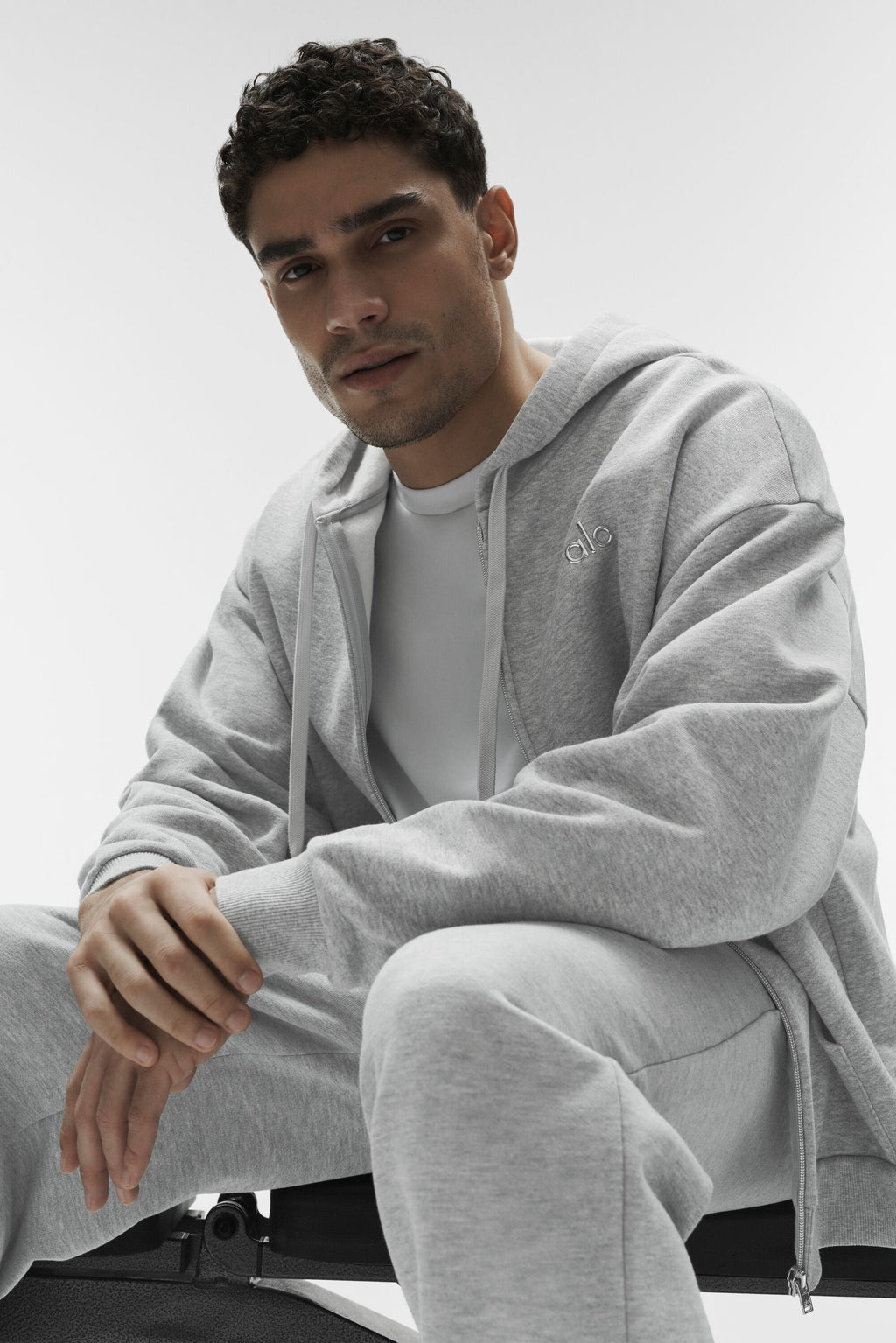 Accolade Full Zip Hoodie - Athletic Heather Grey product image 3, provided for visual reference and product detail review