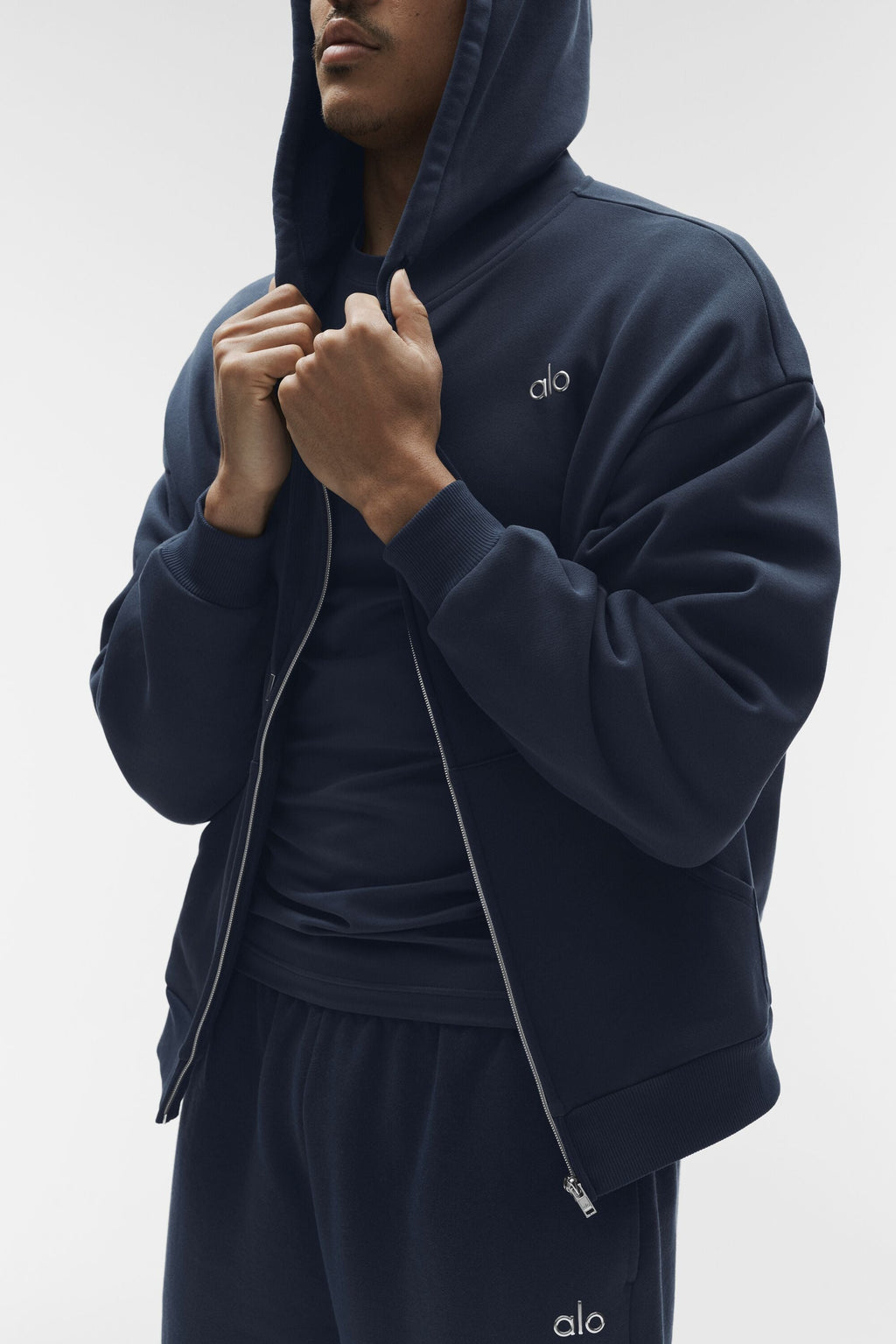 Accolade Full Zip Hoodie - Navy product image 3, provided for visual reference and product detail review