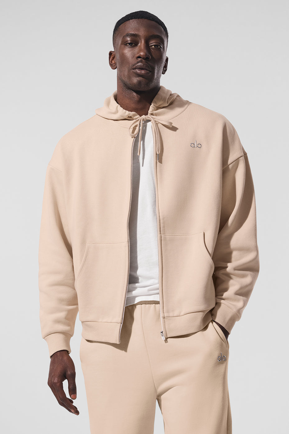Accolade Full Zip Hoodie - Macadamia product image 1, provided for visual reference and product detail review