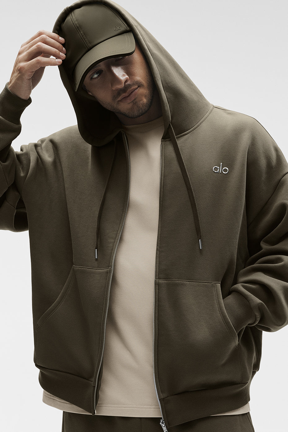 Accolade Full Zip Hoodie - Olive Tree product image 1, provided for visual reference and product detail review