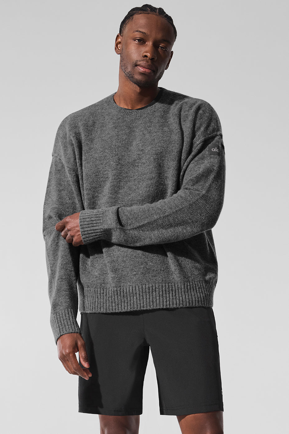 Unisex Wool Cashmere New Class Crewneck Sweater - Platinum Grey product image 1, provided for visual reference and product