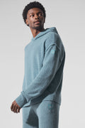 Wool Cashmere New Class Hoodie - Celestial Blue Granite Heather product image 1, provided for visual reference and product