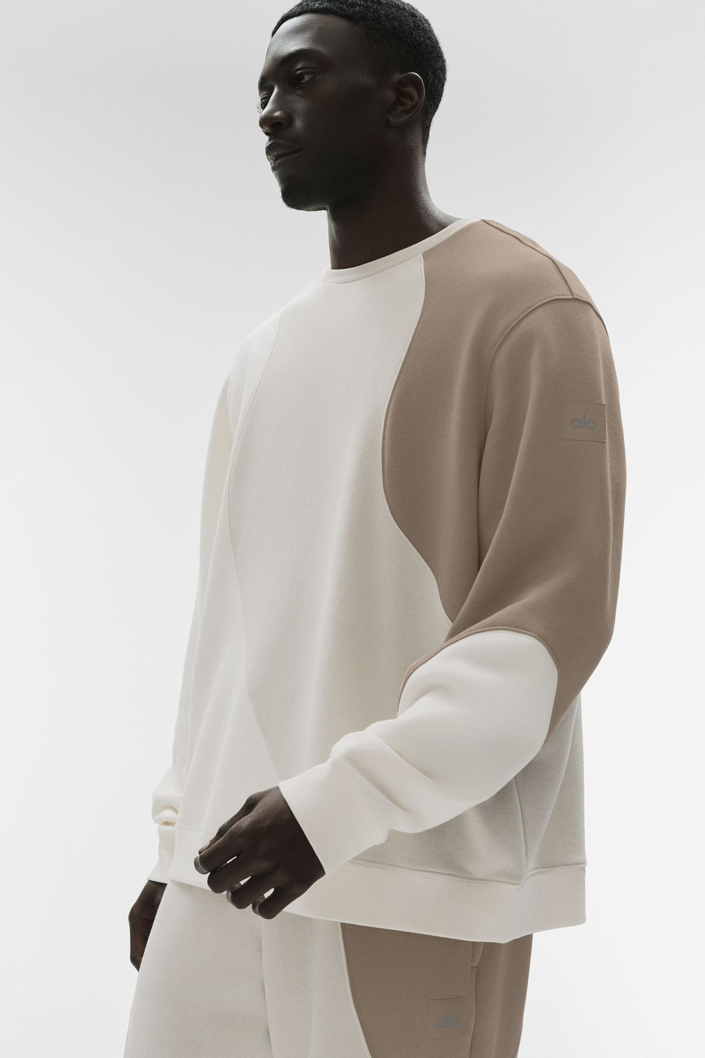 Make Waves Crew Neck Pullover - Ivory/Bone/Gravel product image 3, provided for visual reference and product detail review