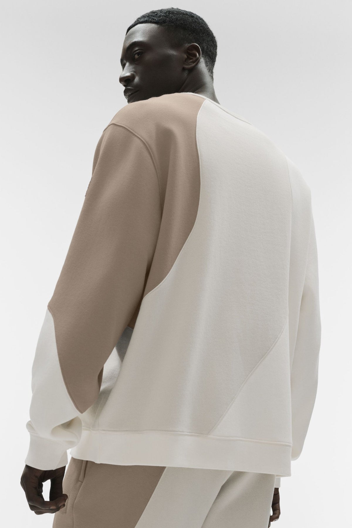 Make Waves Crew Neck Pullover - Ivory/Bone/Gravel product image 2, provided for visual reference and product detail review