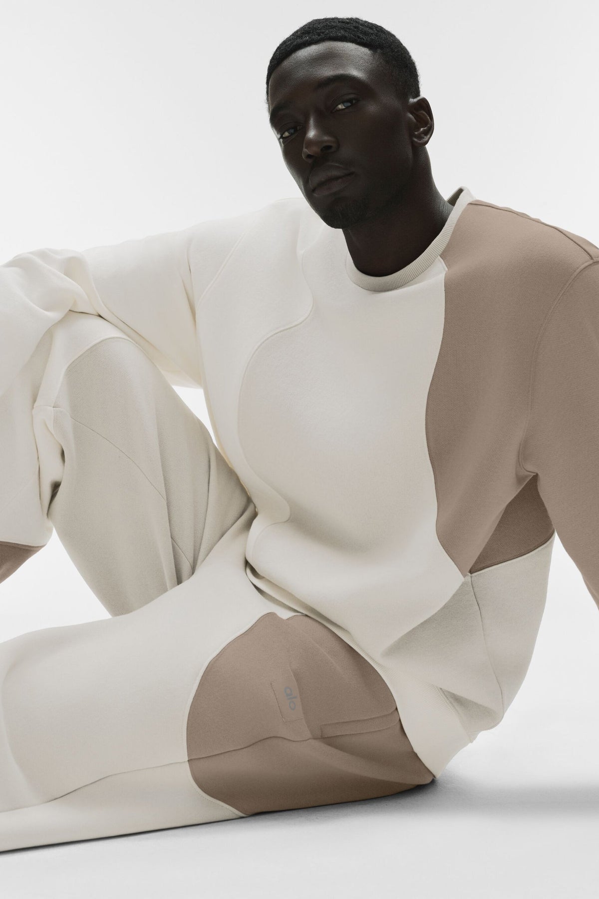 Make Waves Crew Neck Pullover - Ivory/Bone/Gravel product image 4, provided for visual reference and product detail review