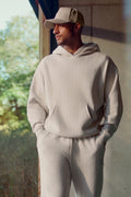 Pinstripe Hoodie - Bone Pinstripe product image 1, provided for visual reference and product detail review