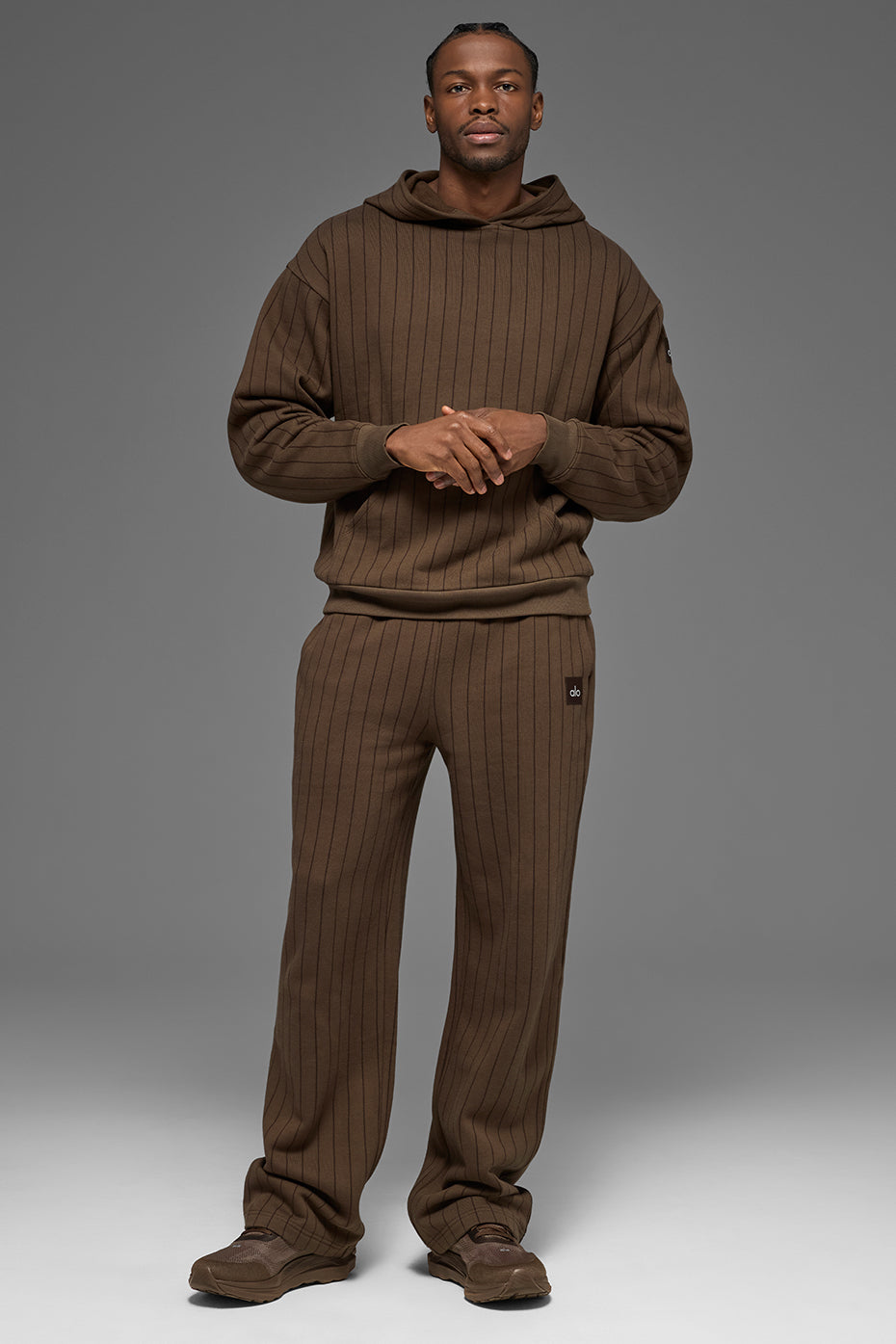 Pinstripe Hoodie - Espresso Pinstripe product image 5, provided for visual reference and product detail review