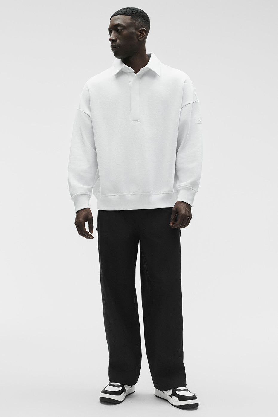 Take It Easy Long Sleeve Henley Pullover - White product image 5, provided for visual reference and product detail review
