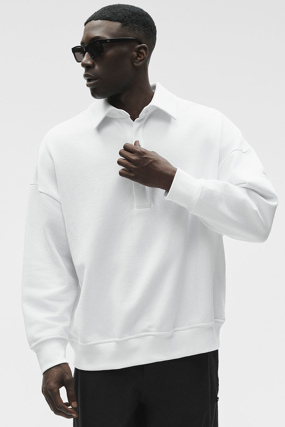 Take It Easy Long Sleeve Henley Pullover - White product image 1, provided for visual reference and product detail review