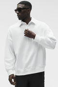 Take It Easy Long Sleeve Henley Pullover - White product image 1, provided for visual reference and product detail review