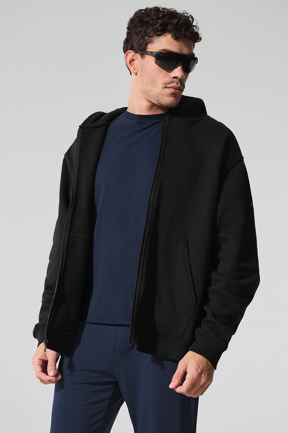 Renown Heavy Weight Full Zip Hoodie - Black product image 5, provided for visual reference and product detail review