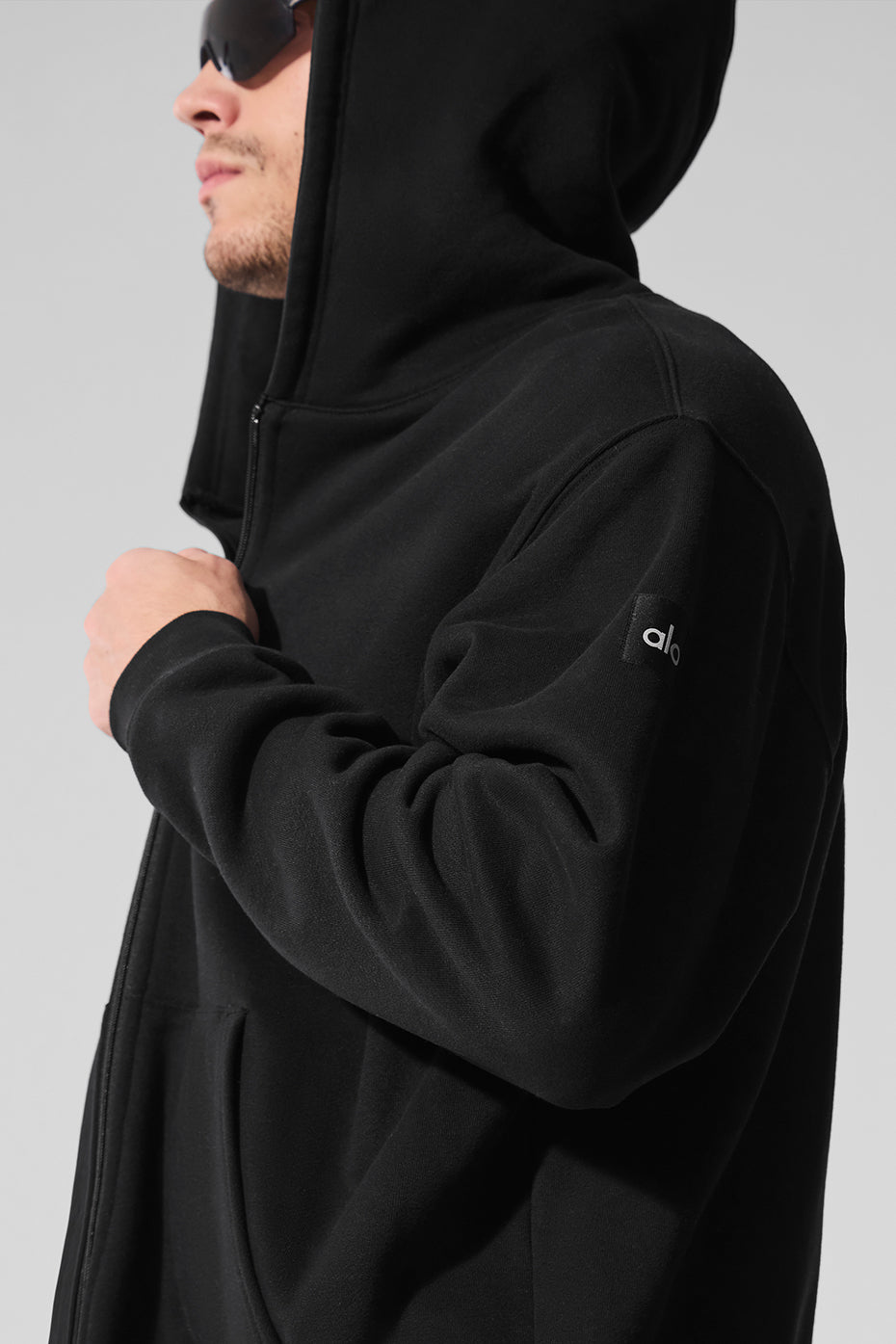 Renown Heavy Weight Full Zip Hoodie - Black product image 3, provided for visual reference and product detail review