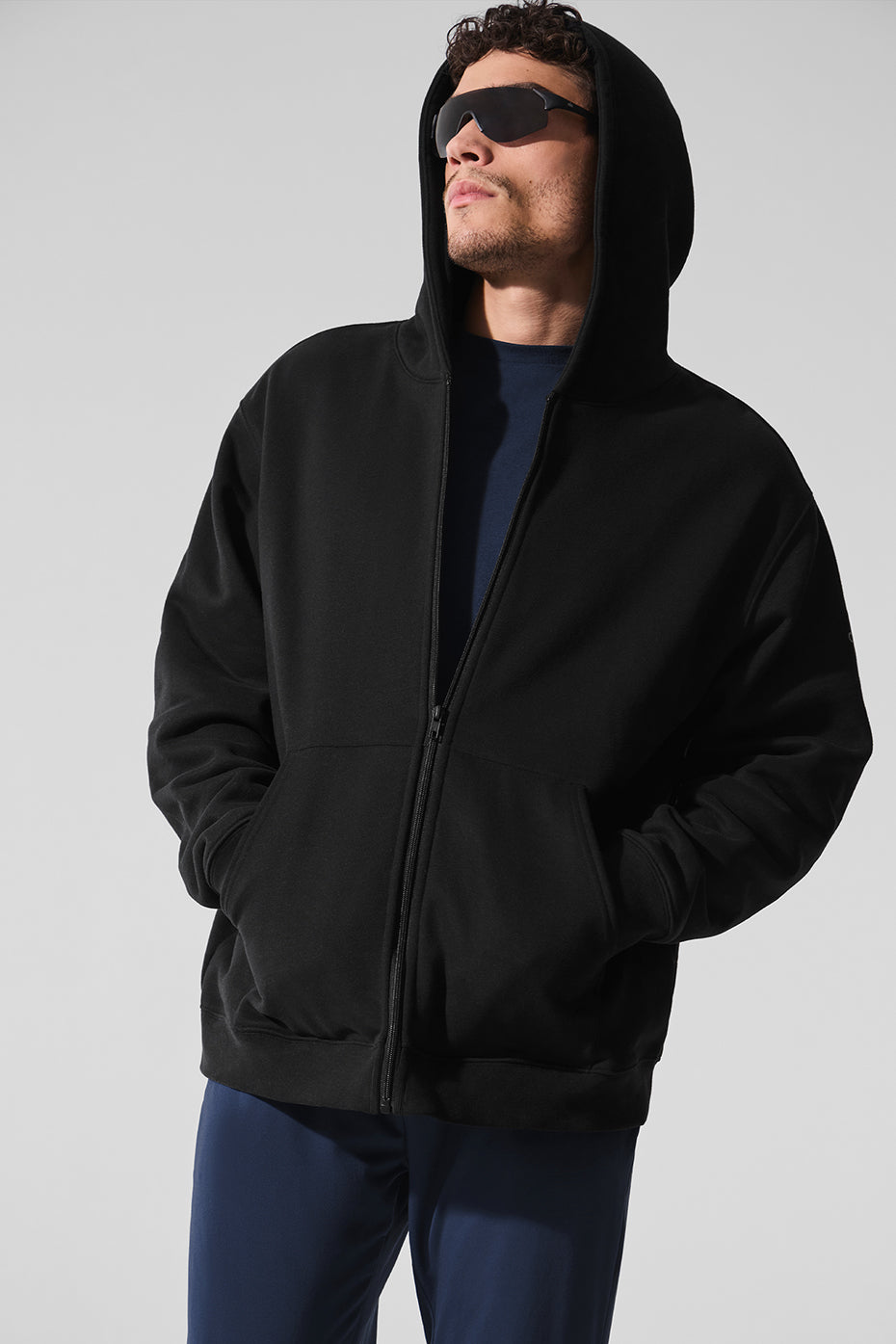 Renown Heavy Weight Full Zip Hoodie - Black product image 2, provided for visual reference and product detail review
