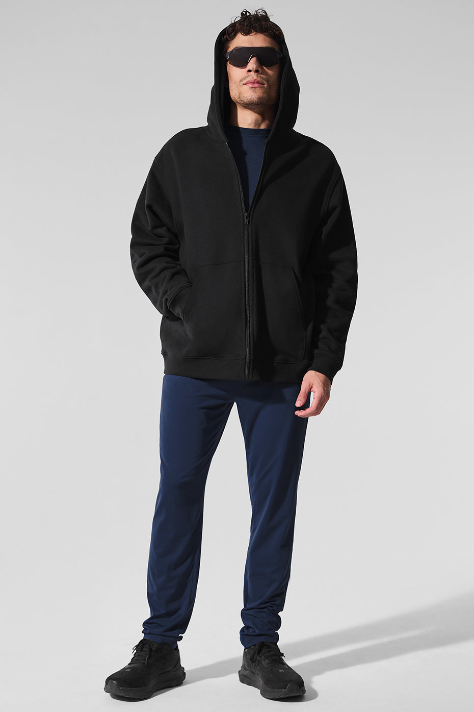 Renown Heavy Weight Full Zip Hoodie - Black product image 6, provided for visual reference and product detail review