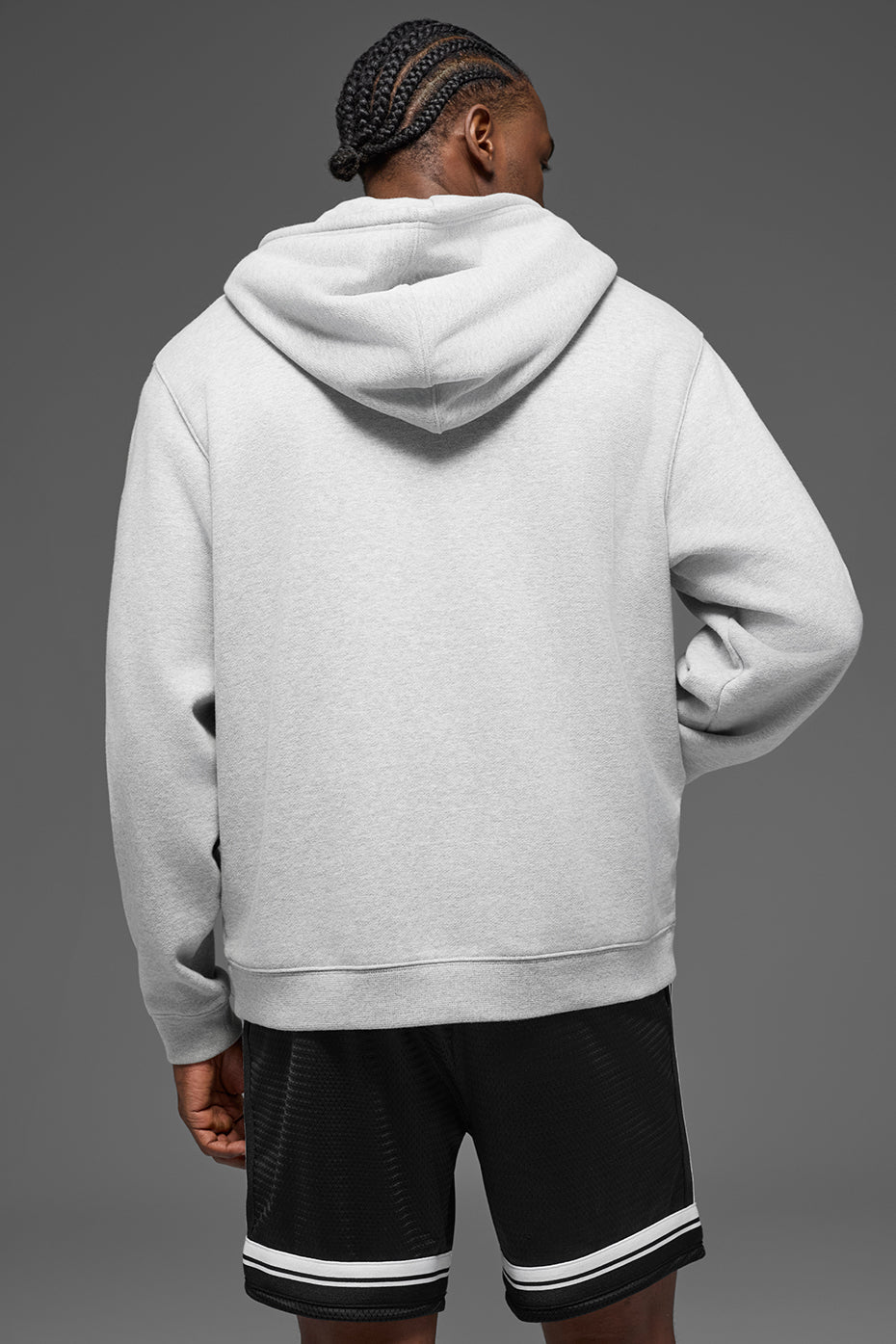 Renown Heavy Weight Full Zip Hoodie - Athletic Heather Grey product image 3, provided for visual reference and product